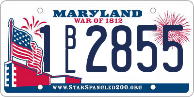 MD license plate 1BL2855