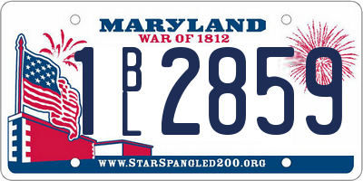 MD license plate 1BL2859