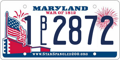 MD license plate 1BL2872