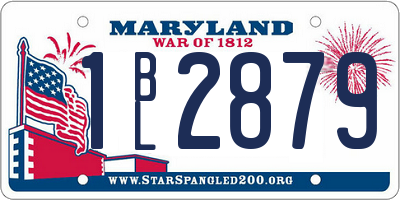 MD license plate 1BL2879