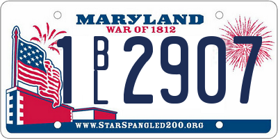 MD license plate 1BL2907