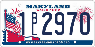MD license plate 1BL2970