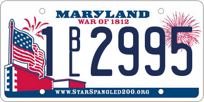 MD license plate 1BL2995