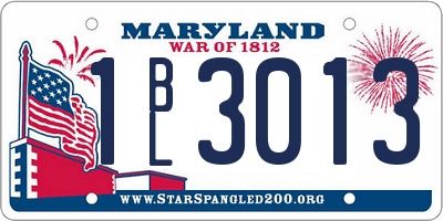 MD license plate 1BL3013
