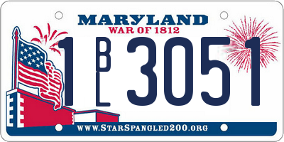 MD license plate 1BL3051
