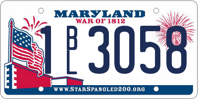 MD license plate 1BL3058