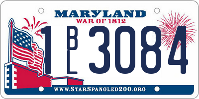 MD license plate 1BL3084