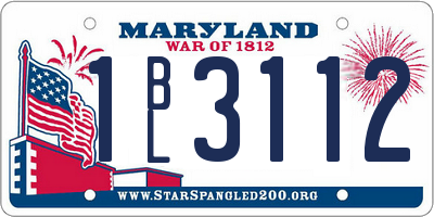MD license plate 1BL3112