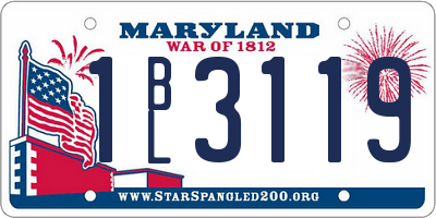 MD license plate 1BL3119