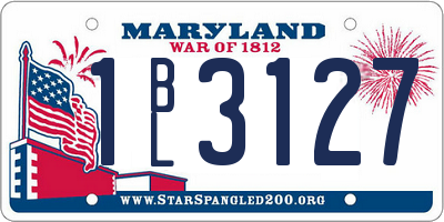 MD license plate 1BL3127