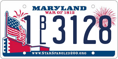MD license plate 1BL3128