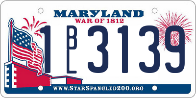 MD license plate 1BL3139
