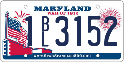 MD license plate 1BL3152