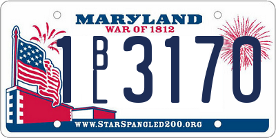 MD license plate 1BL3170