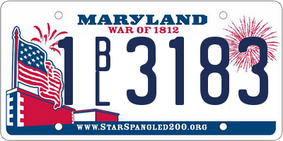MD license plate 1BL3183