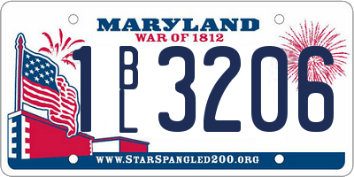 MD license plate 1BL3206