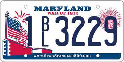 MD license plate 1BL3229