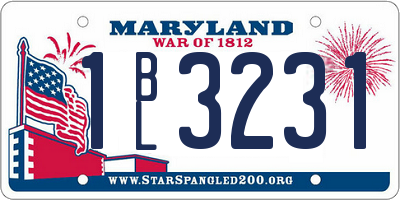 MD license plate 1BL3231