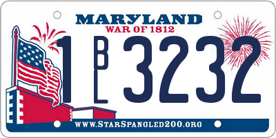 MD license plate 1BL3232