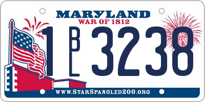 MD license plate 1BL3238