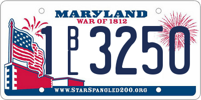 MD license plate 1BL3250