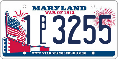 MD license plate 1BL3255