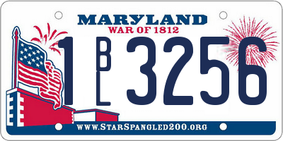 MD license plate 1BL3256