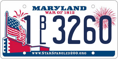 MD license plate 1BL3260