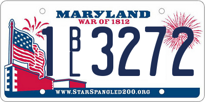 MD license plate 1BL3272