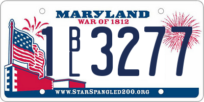 MD license plate 1BL3277