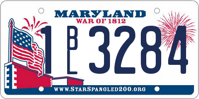 MD license plate 1BL3284