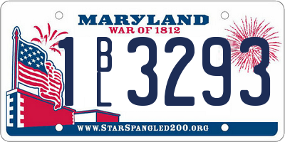 MD license plate 1BL3293