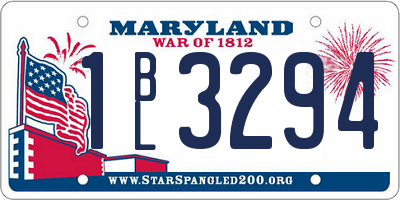 MD license plate 1BL3294
