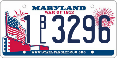MD license plate 1BL3296