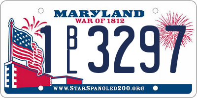 MD license plate 1BL3297