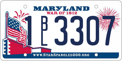 MD license plate 1BL3307