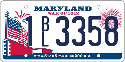 MD license plate 1BL3358