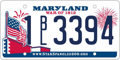 MD license plate 1BL3394