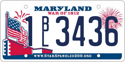 MD license plate 1BL3436