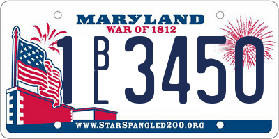 MD license plate 1BL3450