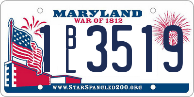 MD license plate 1BL3519
