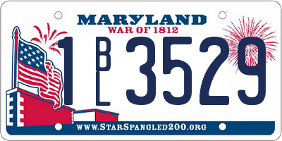 MD license plate 1BL3529