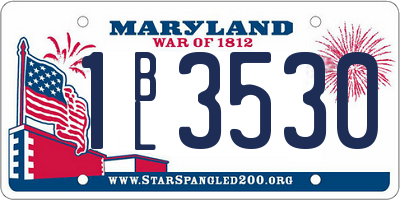 MD license plate 1BL3530
