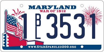 MD license plate 1BL3531