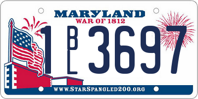 MD license plate 1BL3697