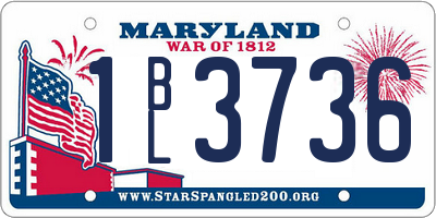 MD license plate 1BL3736