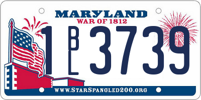 MD license plate 1BL3739