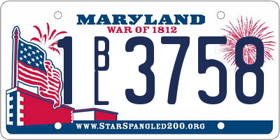 MD license plate 1BL3758
