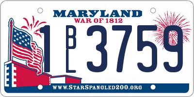MD license plate 1BL3759