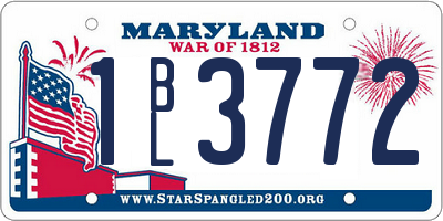 MD license plate 1BL3772